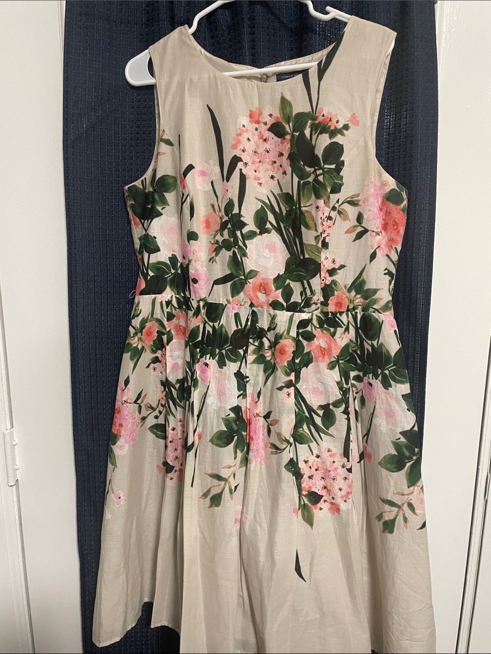 Tommy Hilfiger Cream Dress with Pink Floral Print
